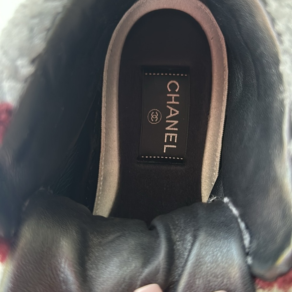 Chanel Shearling Hightop Sneakers - Picture 10 of 14